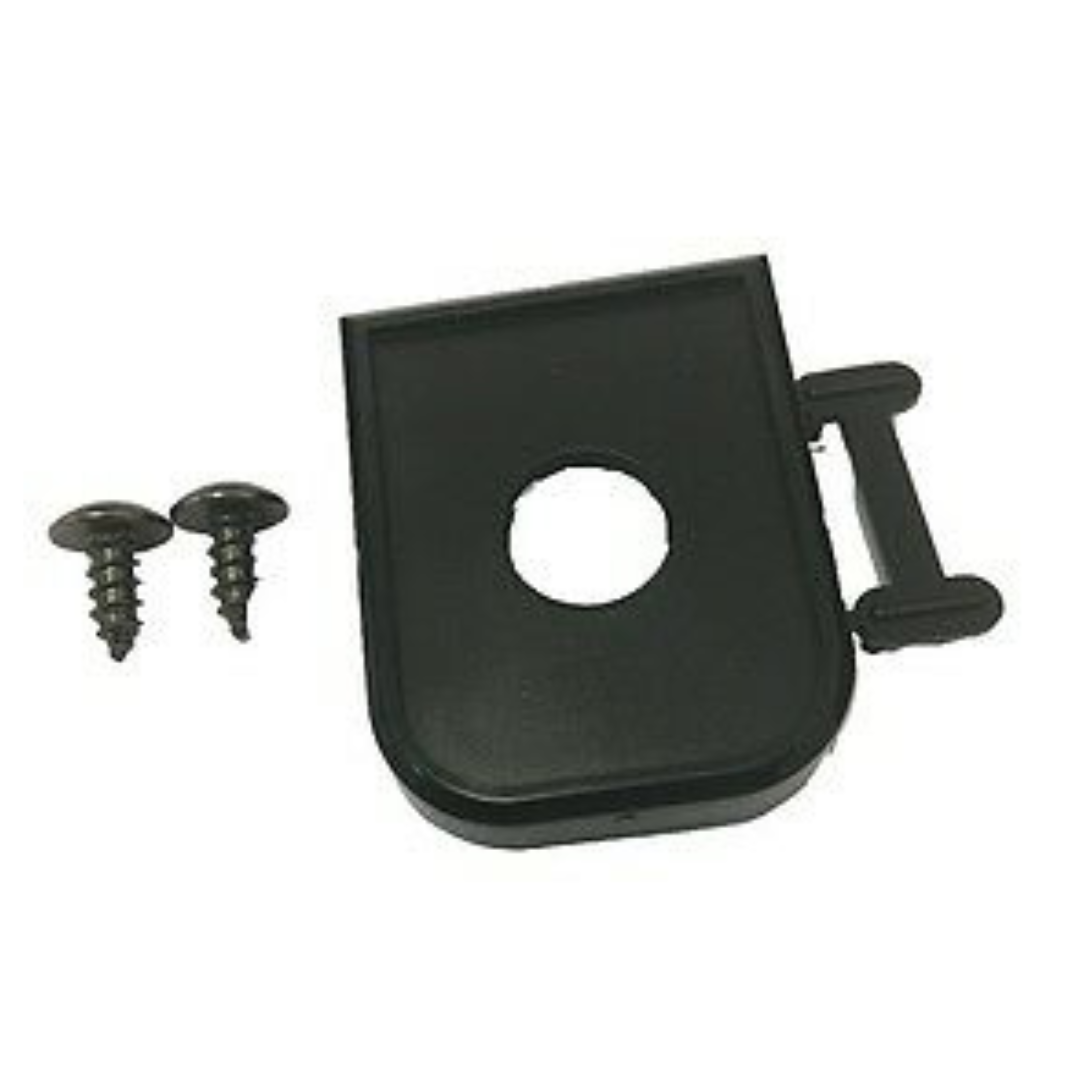 Black round 1-hole rocker toggle switch panel holder 181553 with two screws