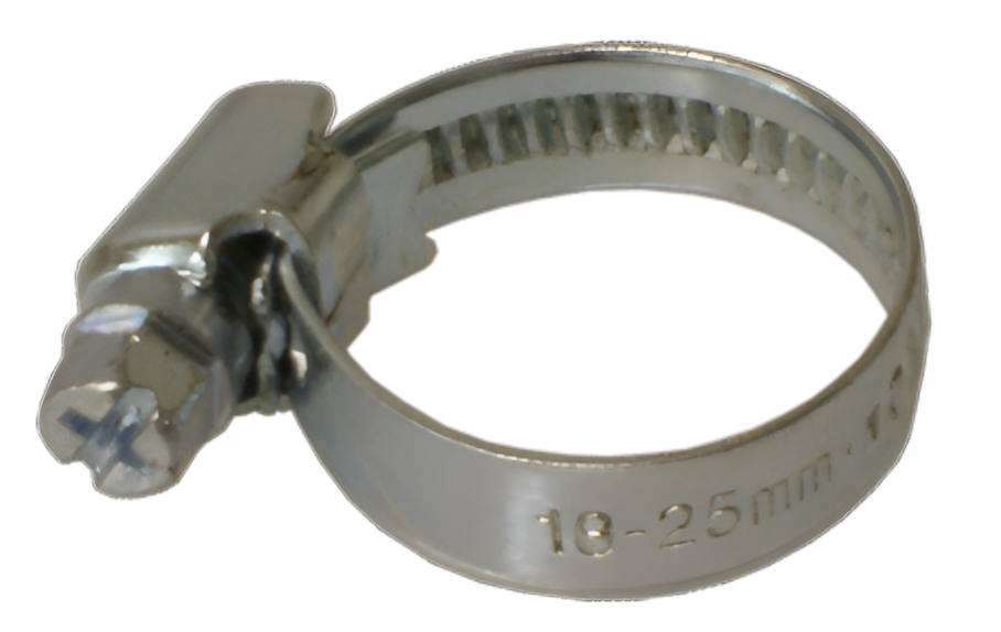 1x 18-25mm Hose Clip - Worm Drive, Zinc Plated CurrentCare 0X-MSE