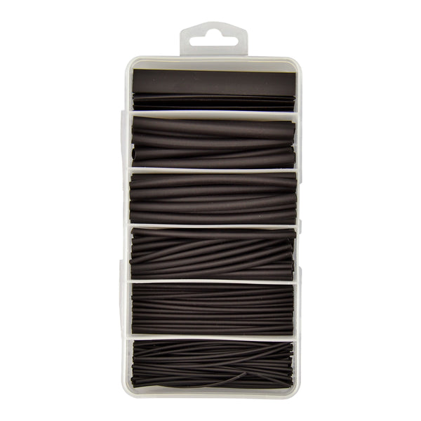 Heatshrink Assortment Kit, 2:1 Ratio. Black, Assorted Sizes 170 Piece Ctie CHSK1