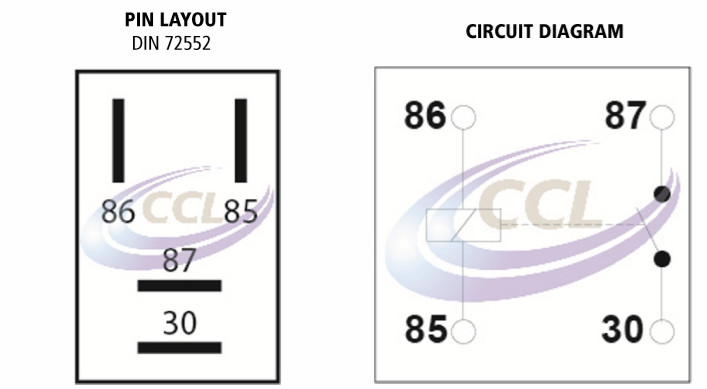 24V 20A Normally Open 4 pin Micro Relay 4 Terminals RLY1302 CurrentCare 13-002