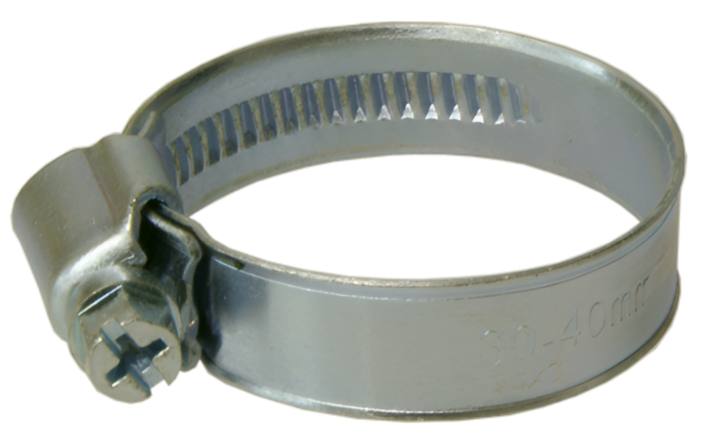 1x 30-40mm Hose Clip - Worm Drive, Zinc Plated CurrentCare 1X-MSE