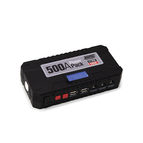 Jump Starter Power Pack 500A Usb Torch Rechargeable 12,000Mah Lithium Ion Maypole MP7433