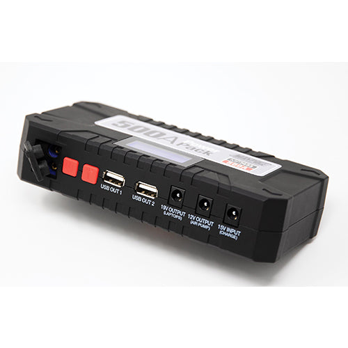 Jump Starter Power Pack 500A Usb Torch Rechargeable 12,000Mah Lithium Ion Maypole MP7433