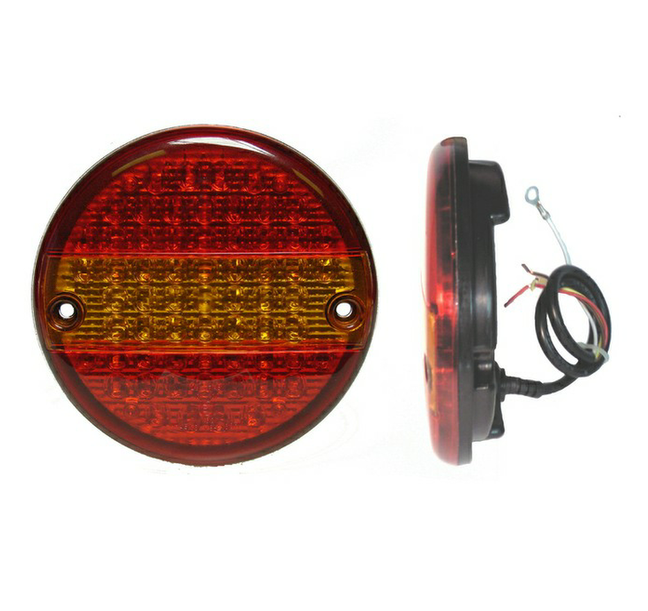 Led Rear Round Hamburger Combination Light 24v Stop Tail Indicator Lorry Trailer Maypole MP8671B