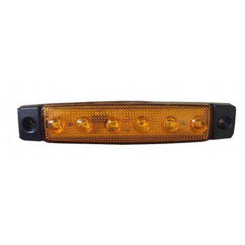 Slimline Side 6 LED Marker Light 10v-30v IP67 CE LED GLOBAL LG117 Amber