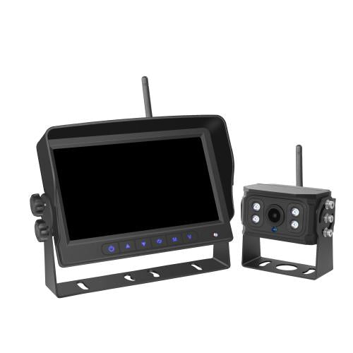 Wireless Rear View Security System 7" 4 Channel Monitor Colour LCD screen Kit LED GLOBAL LG9045