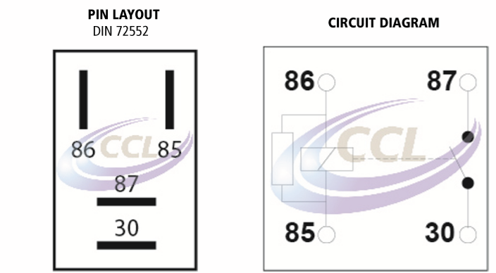 12V 40A Normally Open Contact 4 Pin Micro Relay Resistor Protection CurentCare 13-005