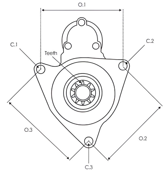 New 12V 3.2KW Starter Motor 10 Teeth Fits: Massey Ferguson, Renault Agricultural vehicles etc. MS204+