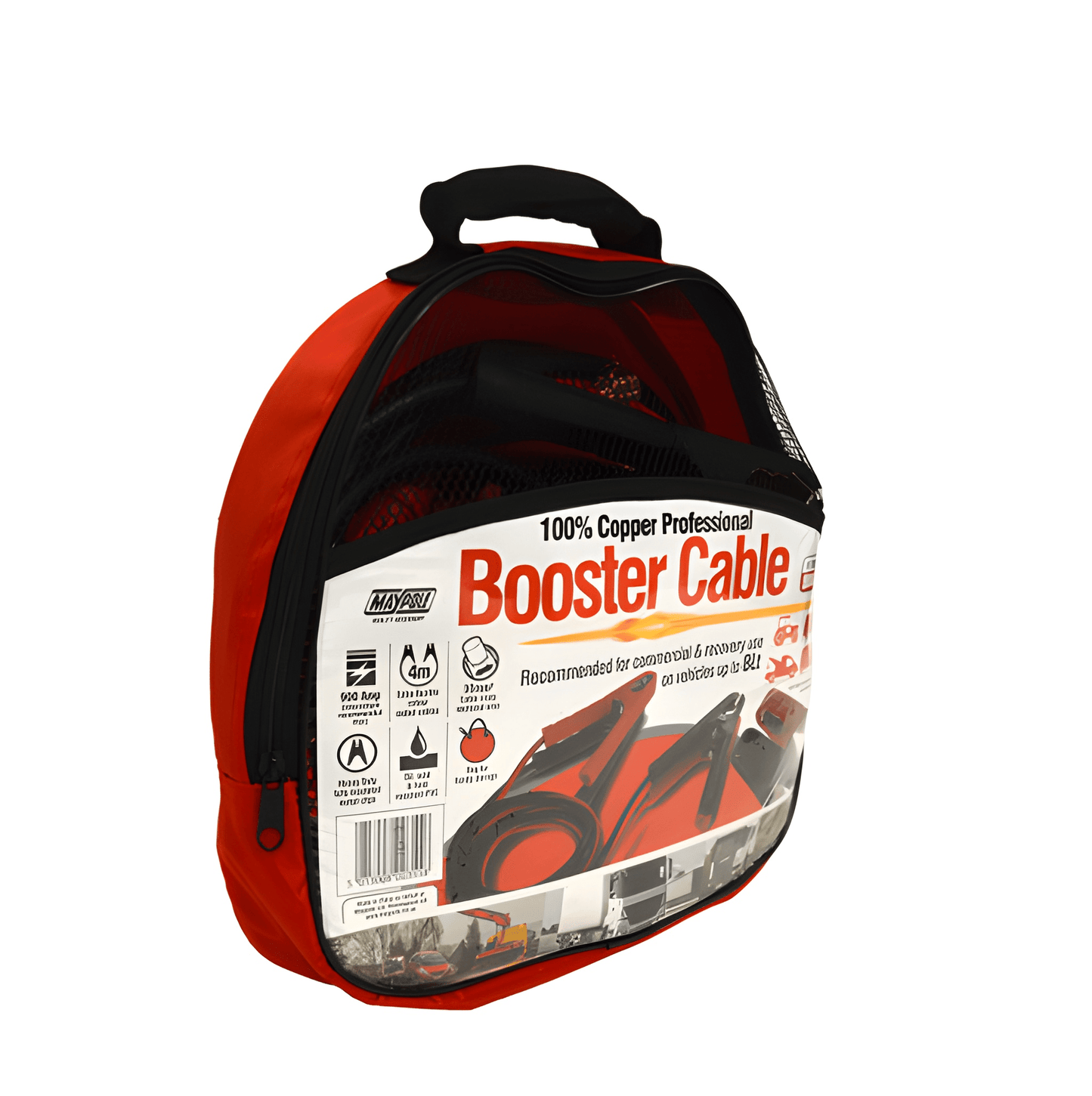 Set Of Heavy Duty High Powered Jump Leads Booster Cables 35mm² 4m 900a Peak 100% Copper MP355
