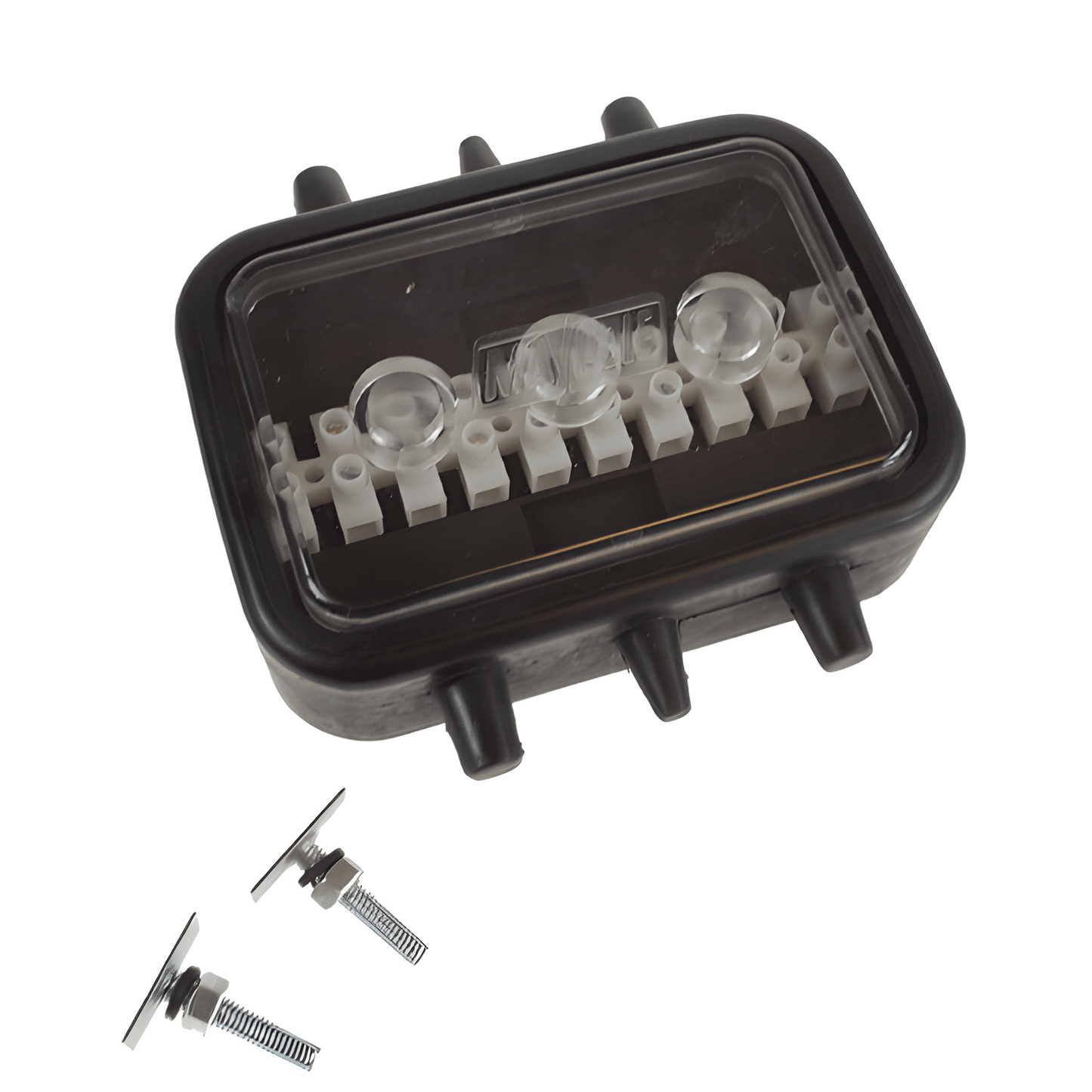 Junction Box 10 Way Trailer Rubber Clear Cover 12-24V Water & Dust Proof MP2995B