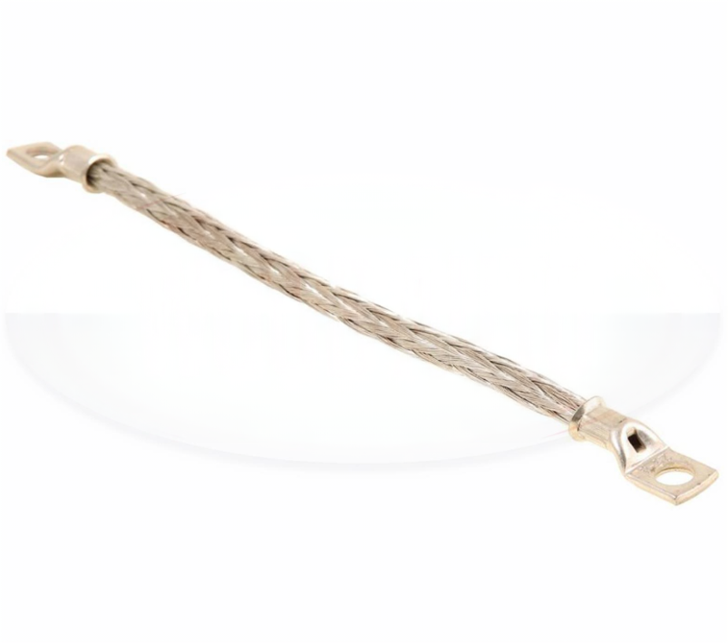 Braided Battery Lead 9" 130 Amp 8Mm Terminal Eyes Earth Cable Wood Auto Bet1001 - Mid-Ulster Rotating Electrics Ltd