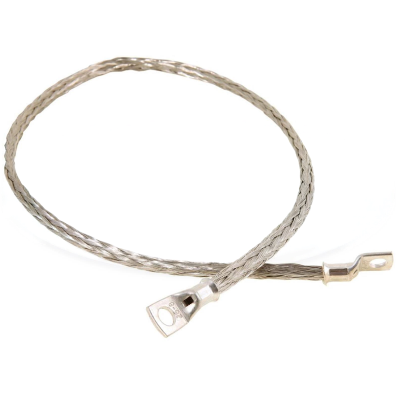Braided Battery Lead 600Mm 130 Amp 8Mm Terminals Earth Cable Wood Auto Bet1006 - Mid-Ulster Rotating Electrics Ltd