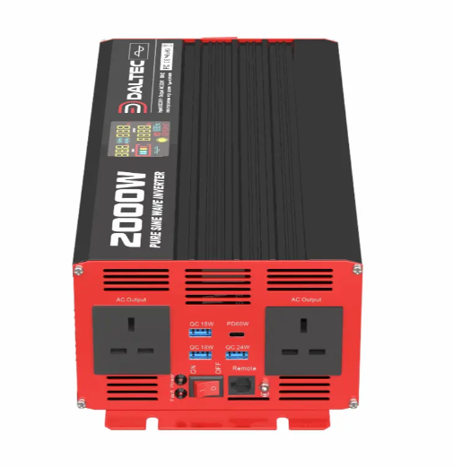 Daltec 2000W Power Inverter DC 12V to 230V AC Converter with AC Outlet and 5V 2.1A USB Car Charger - Mid-Ulster Rotating Electrics Ltd