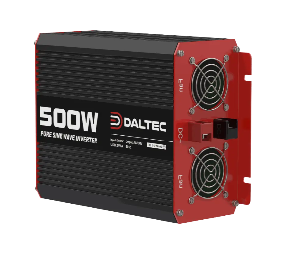 12V 500W Pure Sine Wave Power Inverter (12v DC-240v AC) USB Car Charger Daltec D-POW-01001