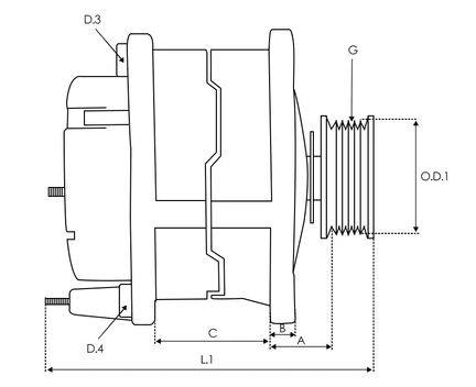 New Alternator 24v 110AMP 5-Pin Fits: Lorries Volvo, Renault 115488 / ALT10306