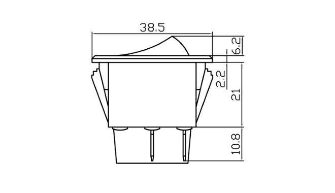 On Off Rocker Switch Twin Circuit Double Pole Rectangle 12V Car Robinson K610 - Mid-Ulster Rotating Electrics Ltd