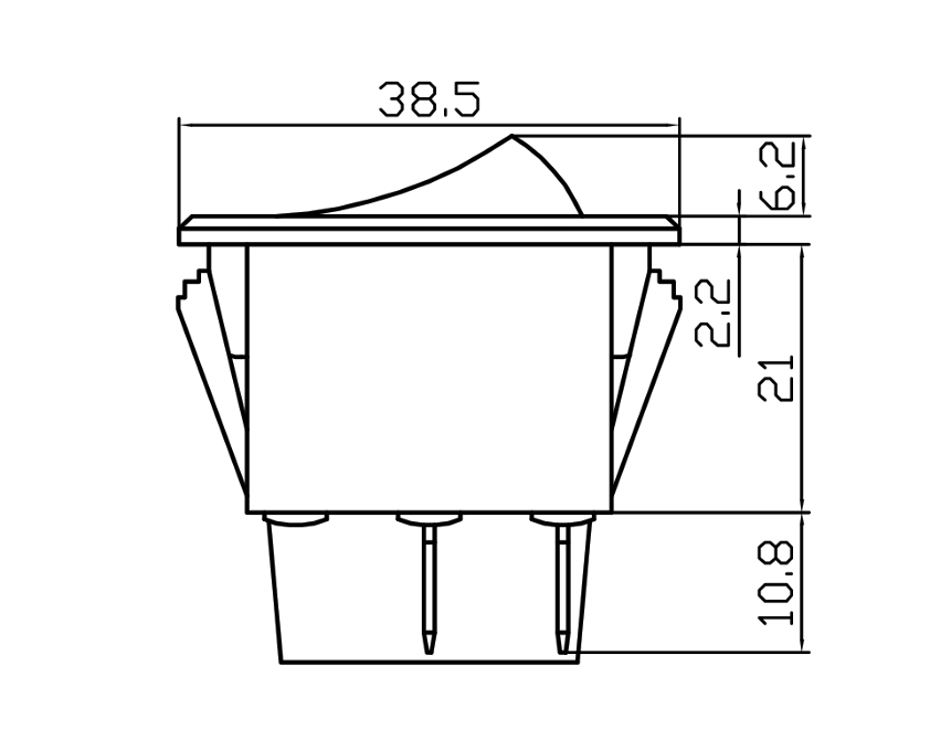 On Off Rocker Switch Twin Circuit Double Pole Rectangle Green 12V Robinson K633 - Mid-Ulster Rotating Electrics Ltd