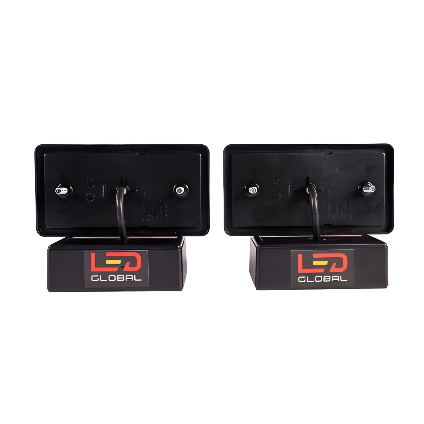 2 x 12v-24v LED REAR LAMPS RECTANGULAR WITH STOP TAIL INDICATOR, REFLECTOR LIGHTS LED GLOBAL LG533