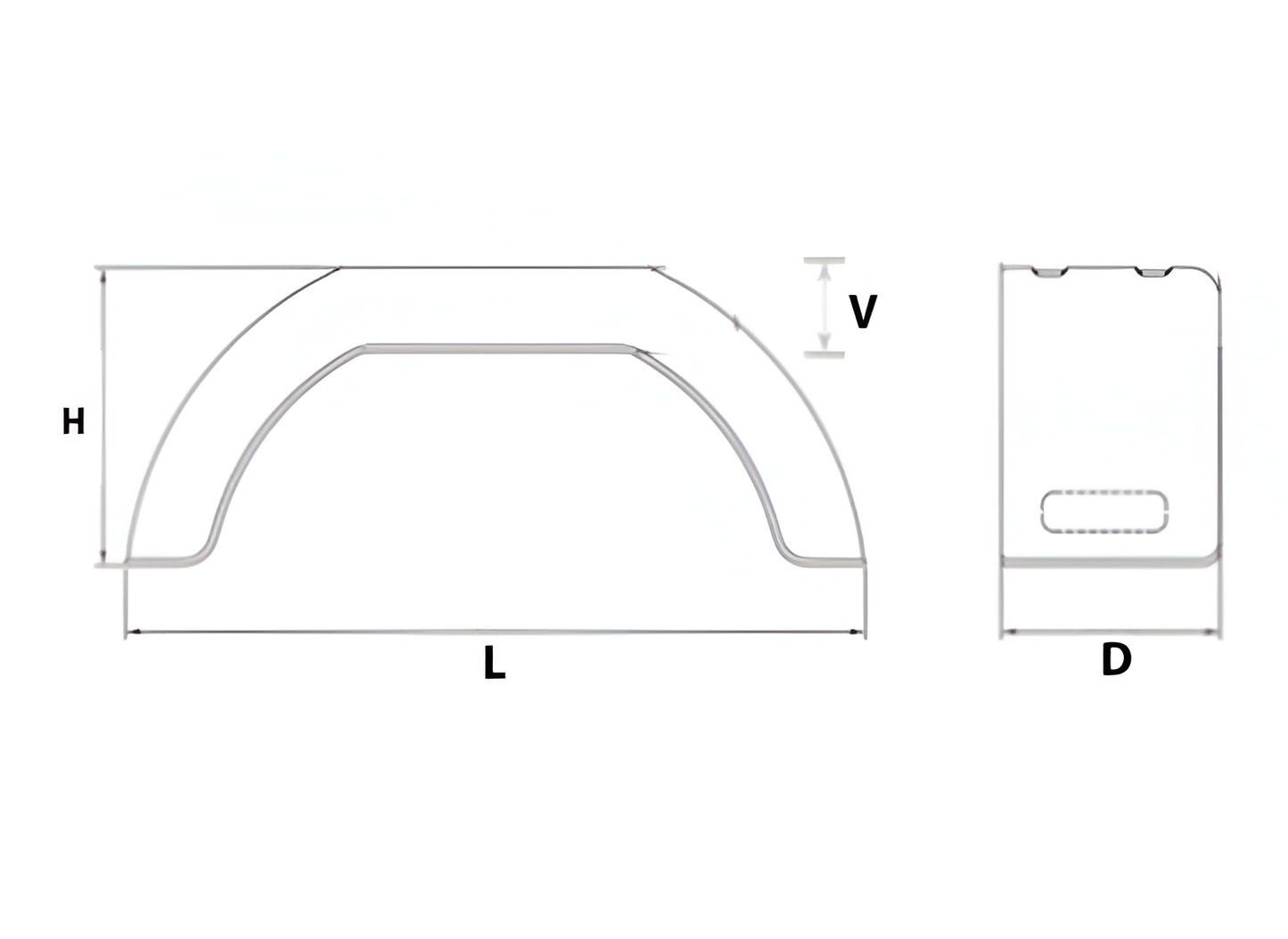 Deluxe Single Plastic Mudguard Heavy Duty Suitable For 14" Wheels (790L x 220D x 370H) Maypole MP2708