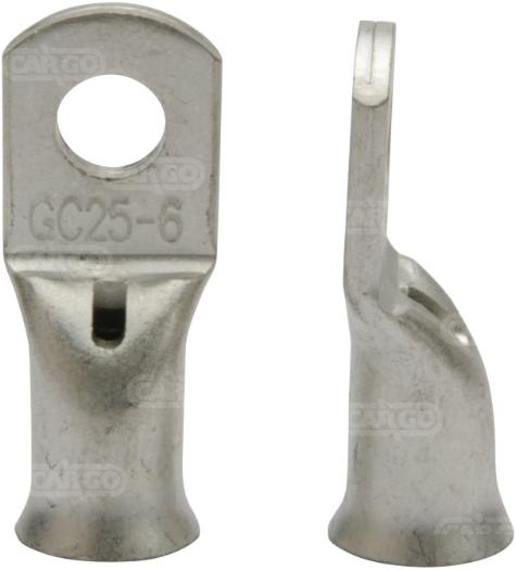 5X 25mm X M6 Copper Tube Crimp Terminal Ring Battery Cable Eye Cargo 192915