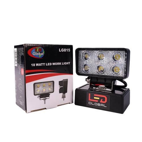18 Watt 1200 Lumens Led Rectangle Work Light 10-80v LED Global LG815