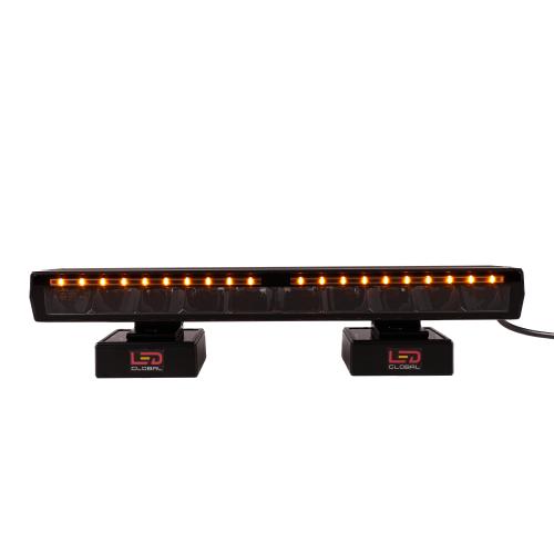 150 Watt 20" LED Driving Bar with White Position Light & Amber Strobe Function LED GLOBAL LG894