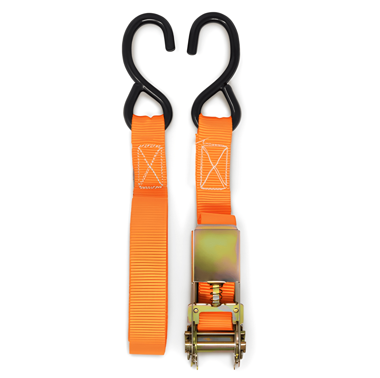 Ratchet Strap Tie Down 2 X S Hooks 4.5M X 25mm 600Kg Break Force Maypole MP607