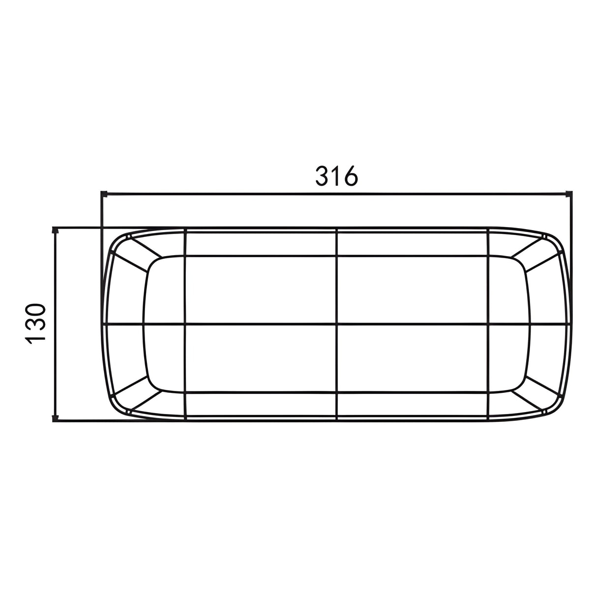 Wiring color diagram and function key for LED Global rear combination lamp