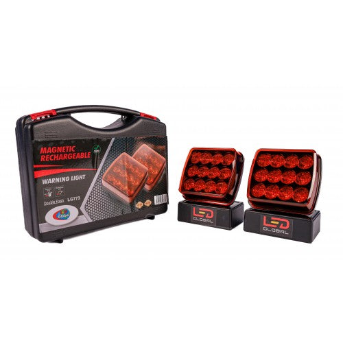LED Rechargeable Warning Strobe Kit Double Flash Micro USB Wireless Light ECE Approved LED Global LG773