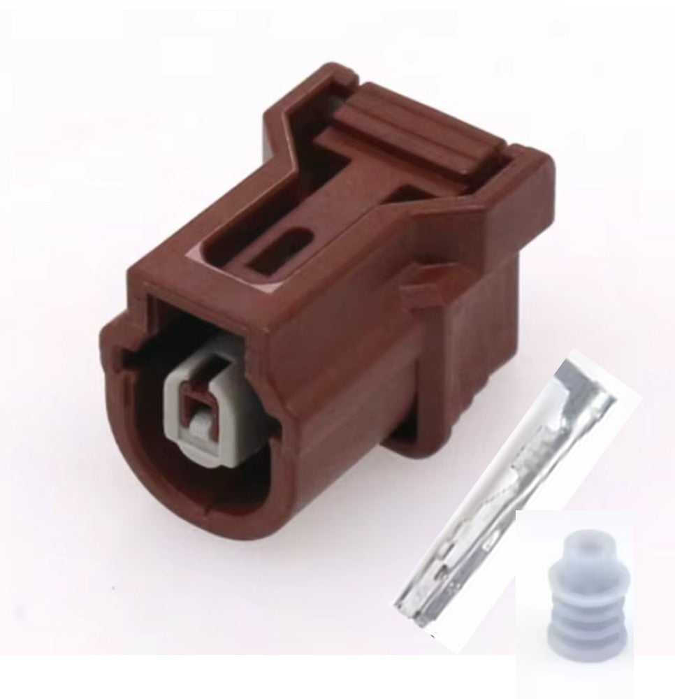 Brown 1 pin alternator plug Honda Lin type connector repair PL18 by Mid Ulster Rotating Electrics
