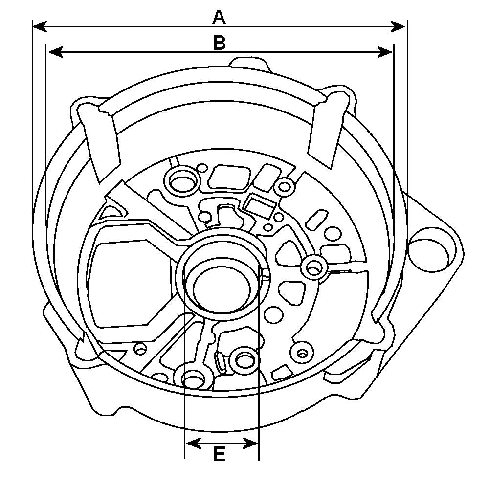 MARELLI LUCAS TYPE COMM END HOUSING BRACKET A127 ALTERNATOR FORD TRANSIT Cargo 134667