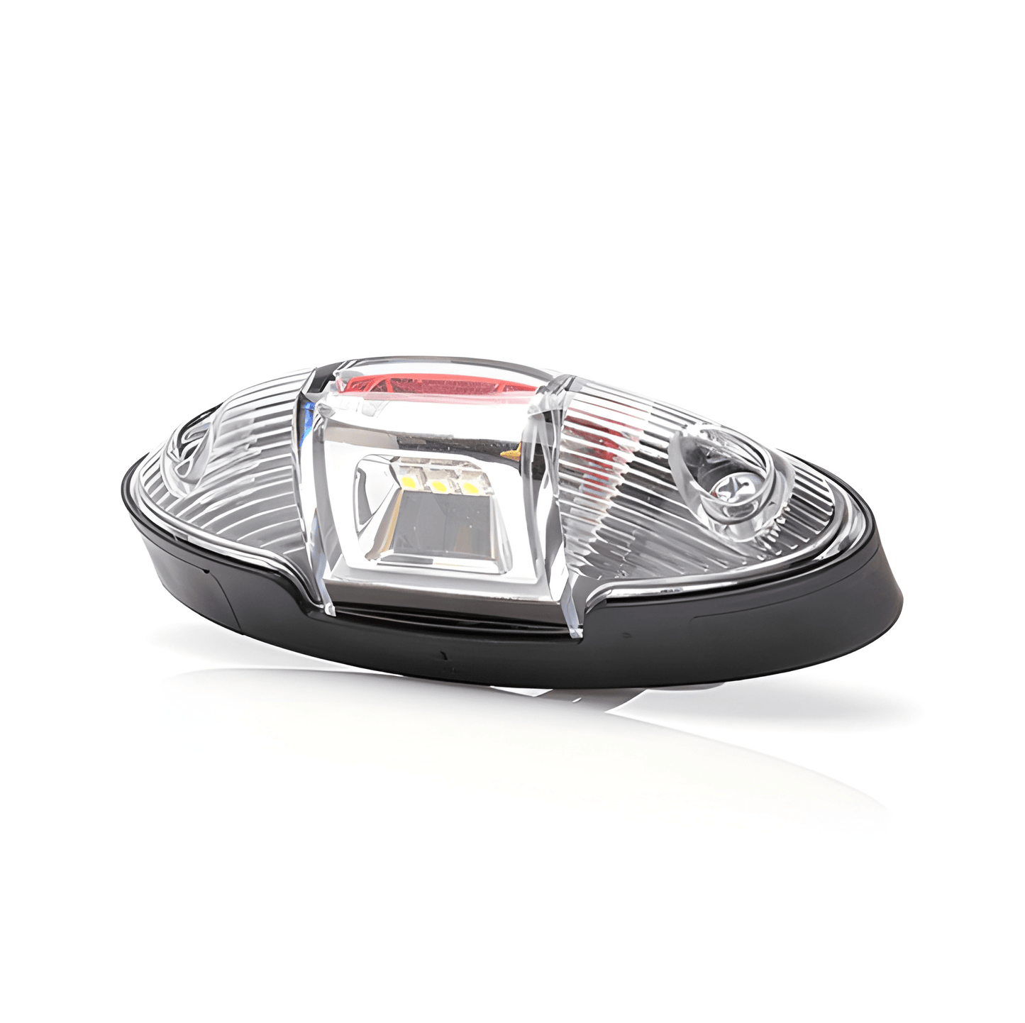 LED Red/White Outline Marker Lamp 12v 24v Maypole MP8981B