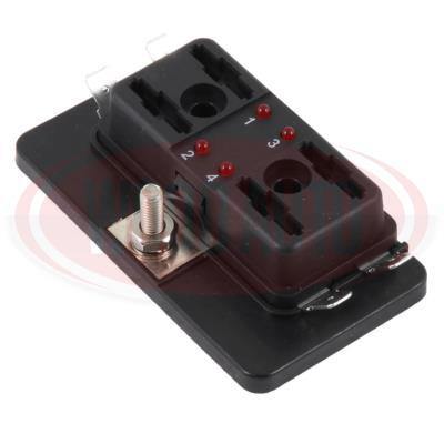 4 Way Blade Led Fuse Box Holder 12V / 24V Standard Ato Circuit Wood Auto Fuh1730L - Mid-Ulster Rotating Electrics Ltd