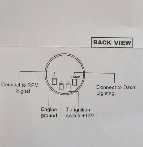 Tachometer 12V Dashboard Rpm Gauge Meter Clock Analogue Wood Auto Mtr1008B12 - Mid-Ulster Rotating Electrics Ltd