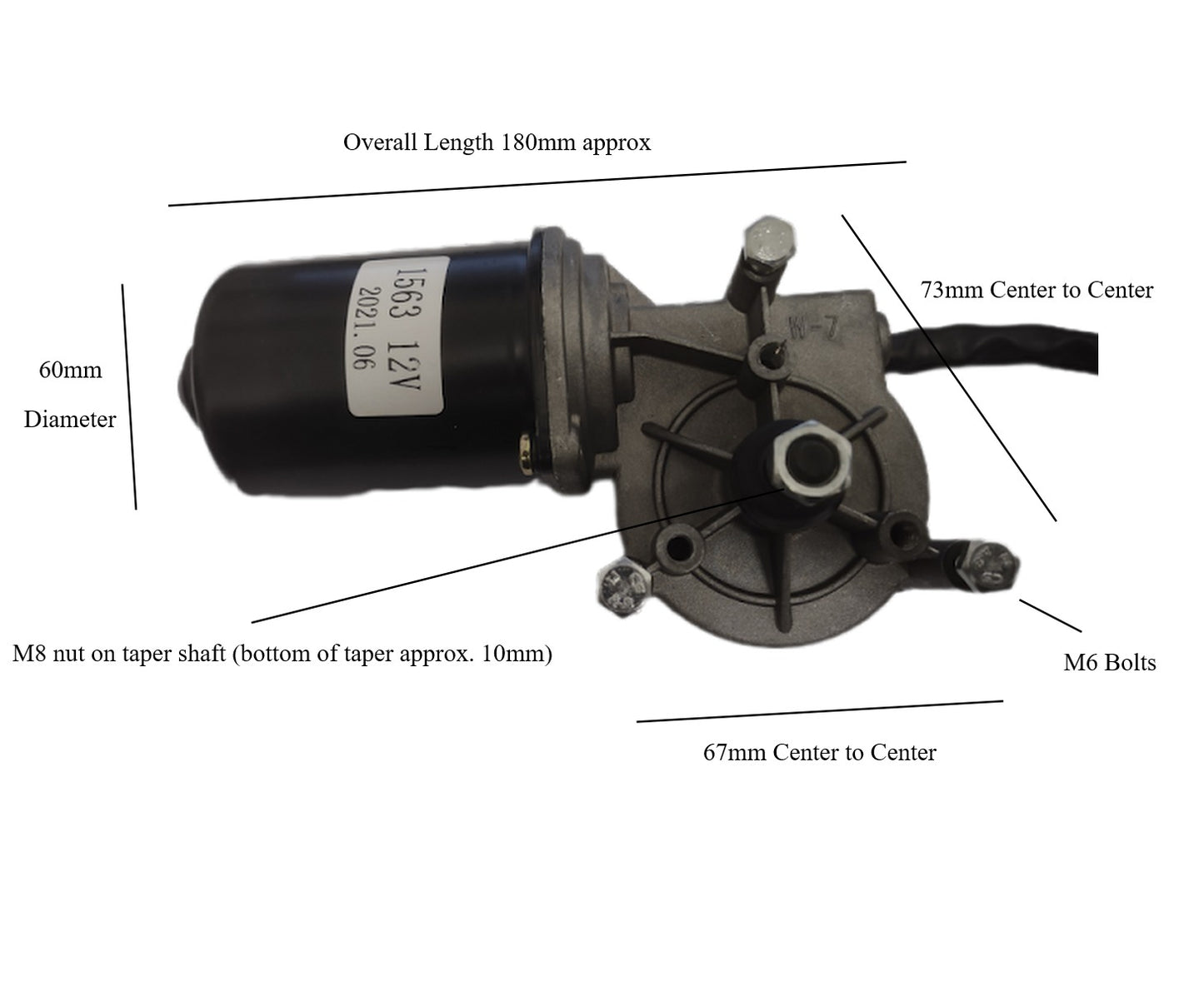 12v Window Wiper Motor Fits Ford Super Q TW5 TW35 10 / 30 Series Tractor QTP1563