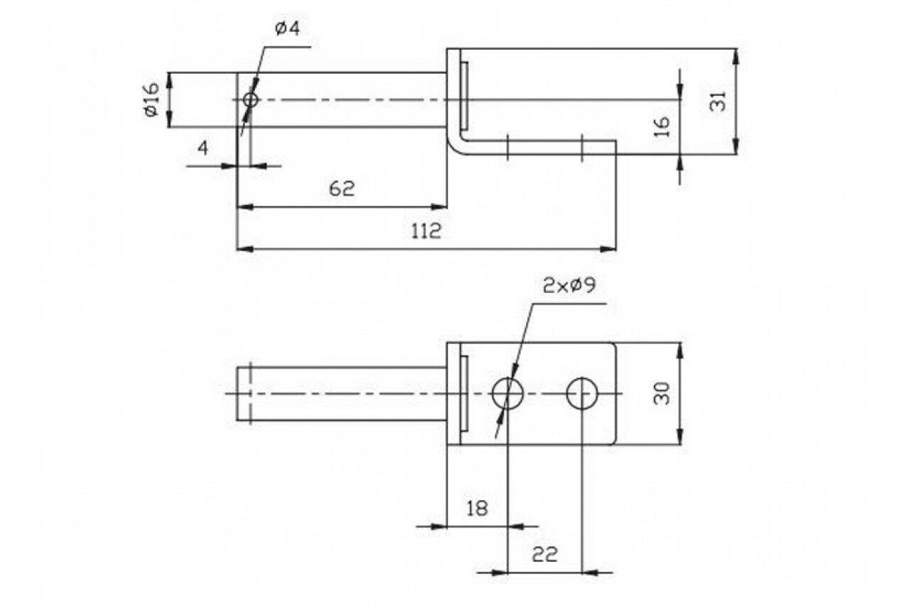 Trailer Bolt On Hinge Gudgeon Pin Gate Fence Lock Pair Mp8158 Maypole - Mid-Ulster Rotating Electrics Ltd
