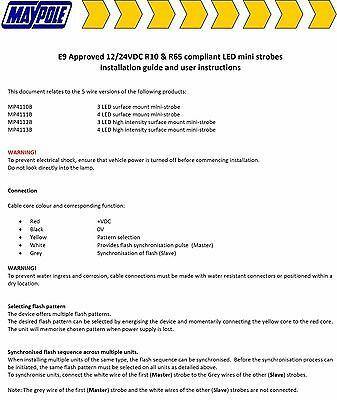 Led Amber Warning Light Flashing Strobe Recovery Dual Voltage Maypole Mp4110 - Mid-Ulster Rotating Electrics Ltd