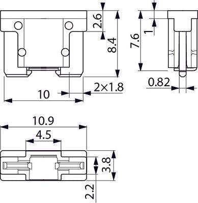 5X 25A Mini Blade Fuse Automotive Low Profile Natural Up To 58V Cargo 192770 - Mid-Ulster Rotating Electrics Ltd