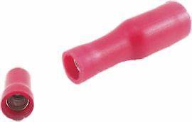 100 X 4Mm Red Female Bullet Terminals Connectors Insulated Crimp Ctie Uk T1Fb4 - Mid-Ulster Rotating Electrics Ltd