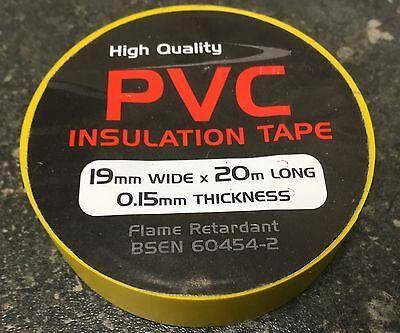 2 Rolls Yellow Pvc Insulating Tape Strong 20M 19Mm Ctie Cityel - Mid-Ulster Rotating Electrics Ltd