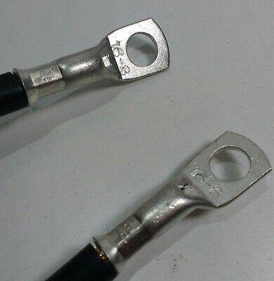 Battery Lead Black 16mm² 225Mm M8 Long Earth Cable Wood Auto Bal1000B - Mid-Ulster Rotating Electrics Ltd