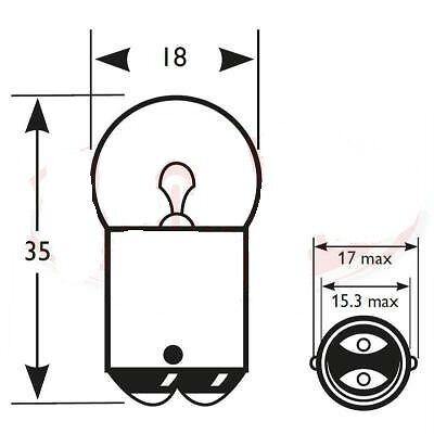 10 X Side Tail Light Lorry Bulbs R5W Ba15D 24V 5W Quality Wood Auto Blb150 - Mid-Ulster Rotating Electrics Ltd