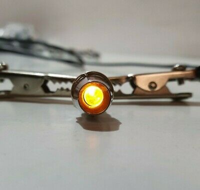 Yellow Led Warning Indicator Round Panel Light Lamp 12V 24V Cargo 181572 - Mid-Ulster Rotating Electrics Ltd