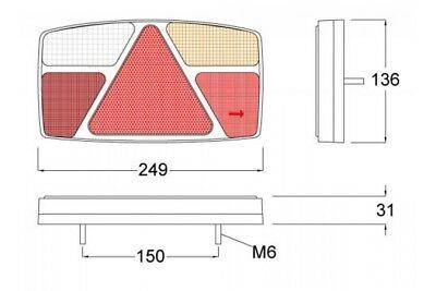 Led Rear Combo Trailer / Caravan / Rear Lamp Maypole Left Hand 12V 24V Mp8603Bl - Mid-Ulster Rotating Electrics Ltd