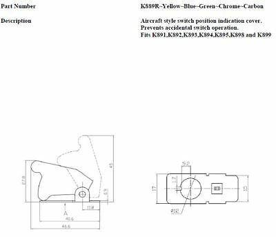 Carbon Cover Toggle Switch Aircraft Flip Up Missile Rally Car Robinson K889Ca - Mid-Ulster Rotating Electrics Ltd