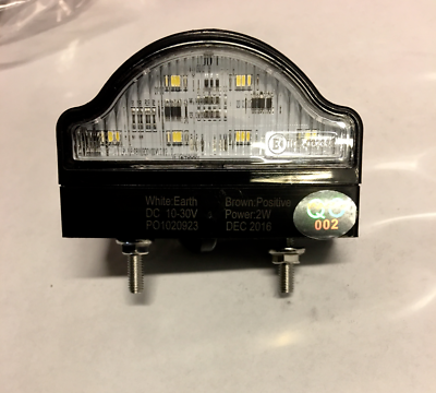 Number Plate Lamp Light White 6 Led Dual Voltage 12V 24 Maypole Mp8227B - Mid-Ulster Rotating Electrics Ltd