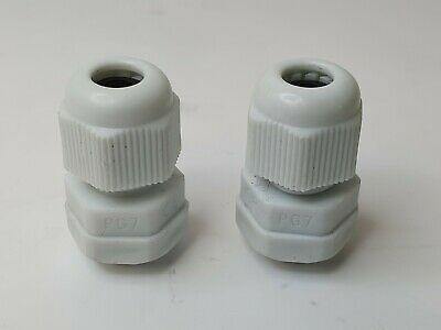 4 X Cable Gland Lock Nut Ip68 Rated Cord Grip 6Mm Max Dia White Nylon Mure Pg7-W - Mid-Ulster Rotating Electrics Ltd