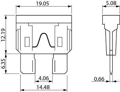 100X 20A Blade Fuse Yellow Ato Automotive Standard Blade Fuse Wood Auto Fus1120 - Mid-Ulster Rotating Electrics Ltd