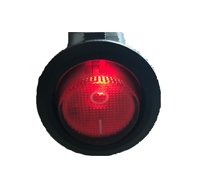 On / Off Rocker Switch Red Round Circular 12V 24V Illuminated Mure Sw.1Red - Mid-Ulster Rotating Electrics Ltd