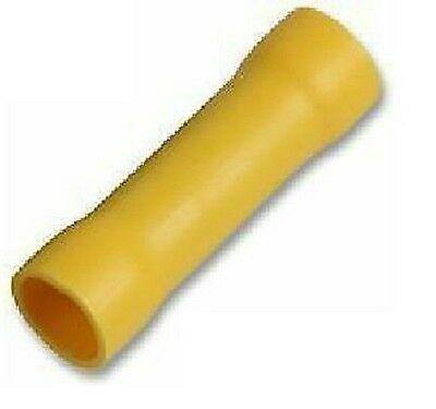 100 X Insulated Yellow Butt Splice Terminals Connectors Crimp Ctie Uk T3Bu - Mid-Ulster Rotating Electrics Ltd